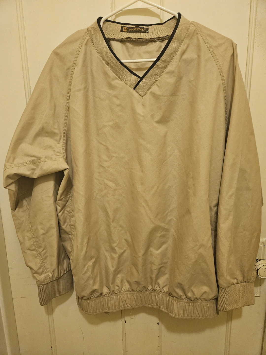 Harriton Tan Pullover Windbreaker