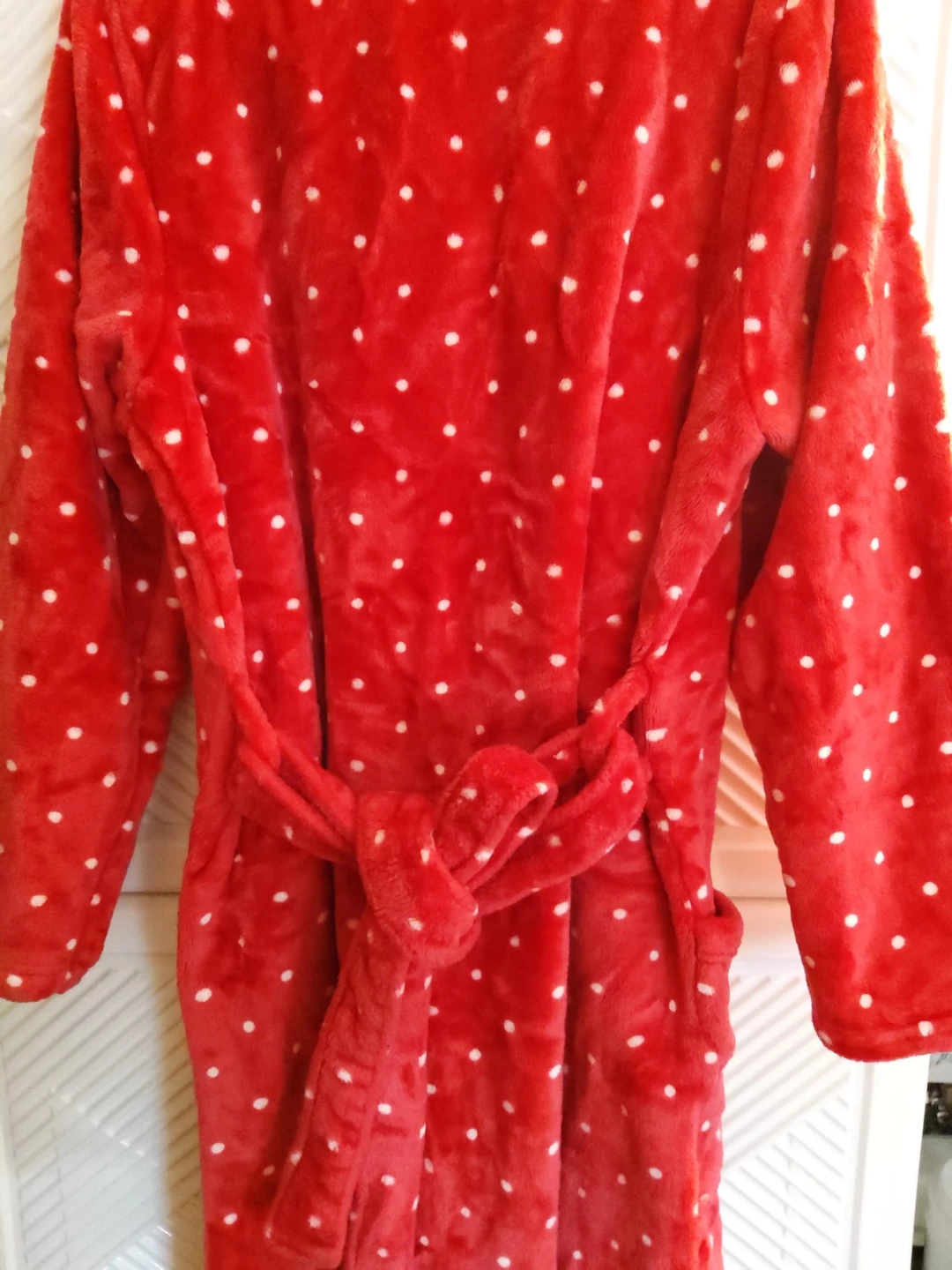 Red Polka Dot Fleece Robe - photo 2