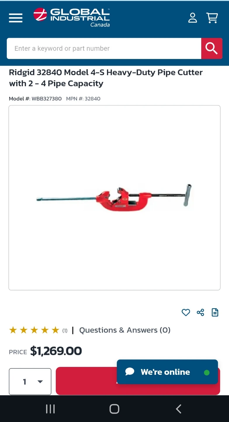RIDGID 32840 Model 4-S Heavy-Duty Pipe Cutter 2" - 4" Capacity - photo 3