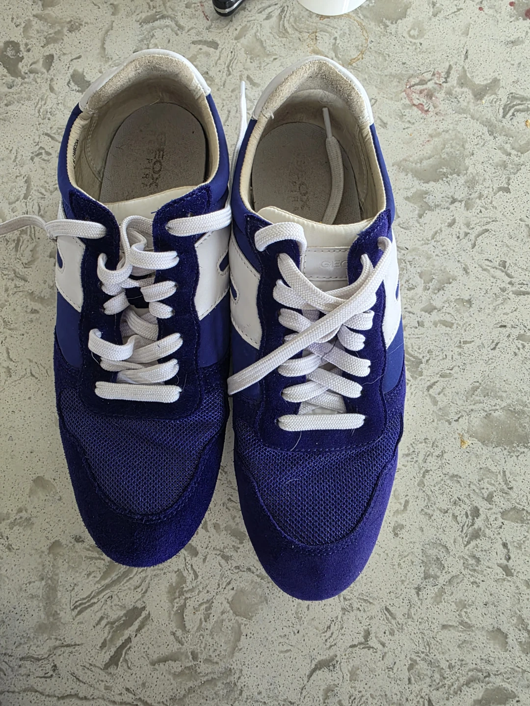 GEOX Blue and White Sneakers - Size 37