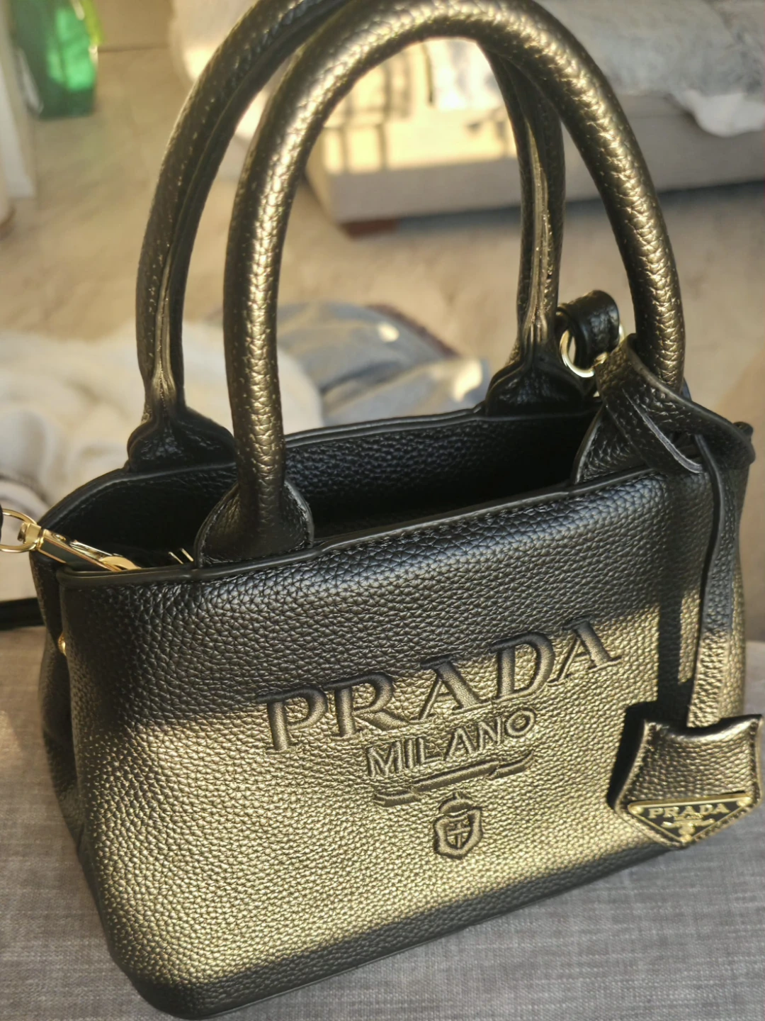 Prada Milano Black Leather Top Handle Bag - photo 2