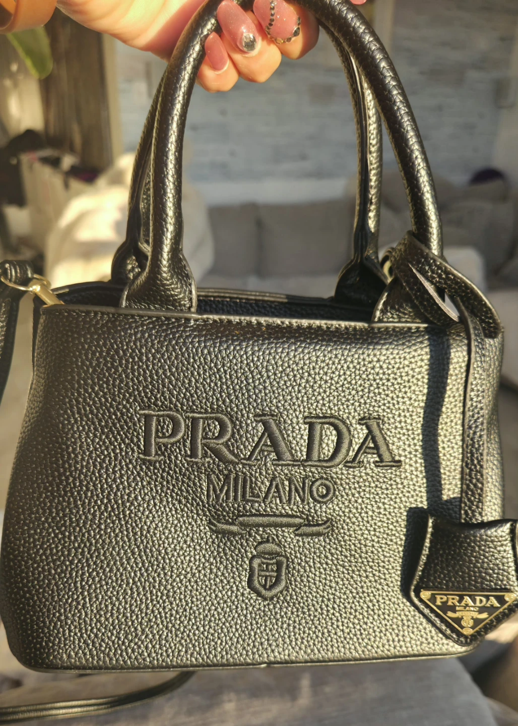 Prada Milano Black Leather Top Handle Bag - photo 3