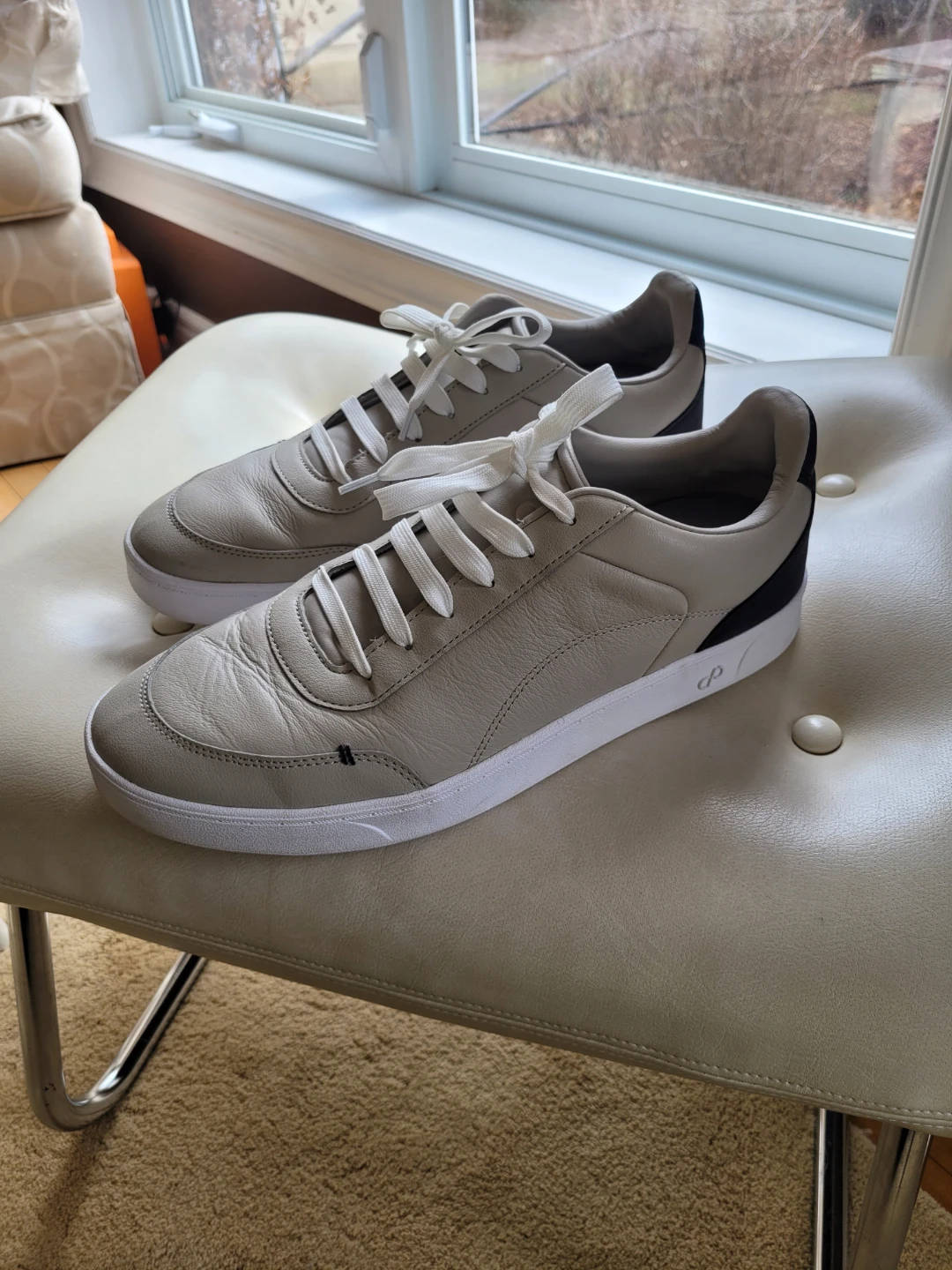 C/P By Puma Light Grey Leather Sneakers - photo 2