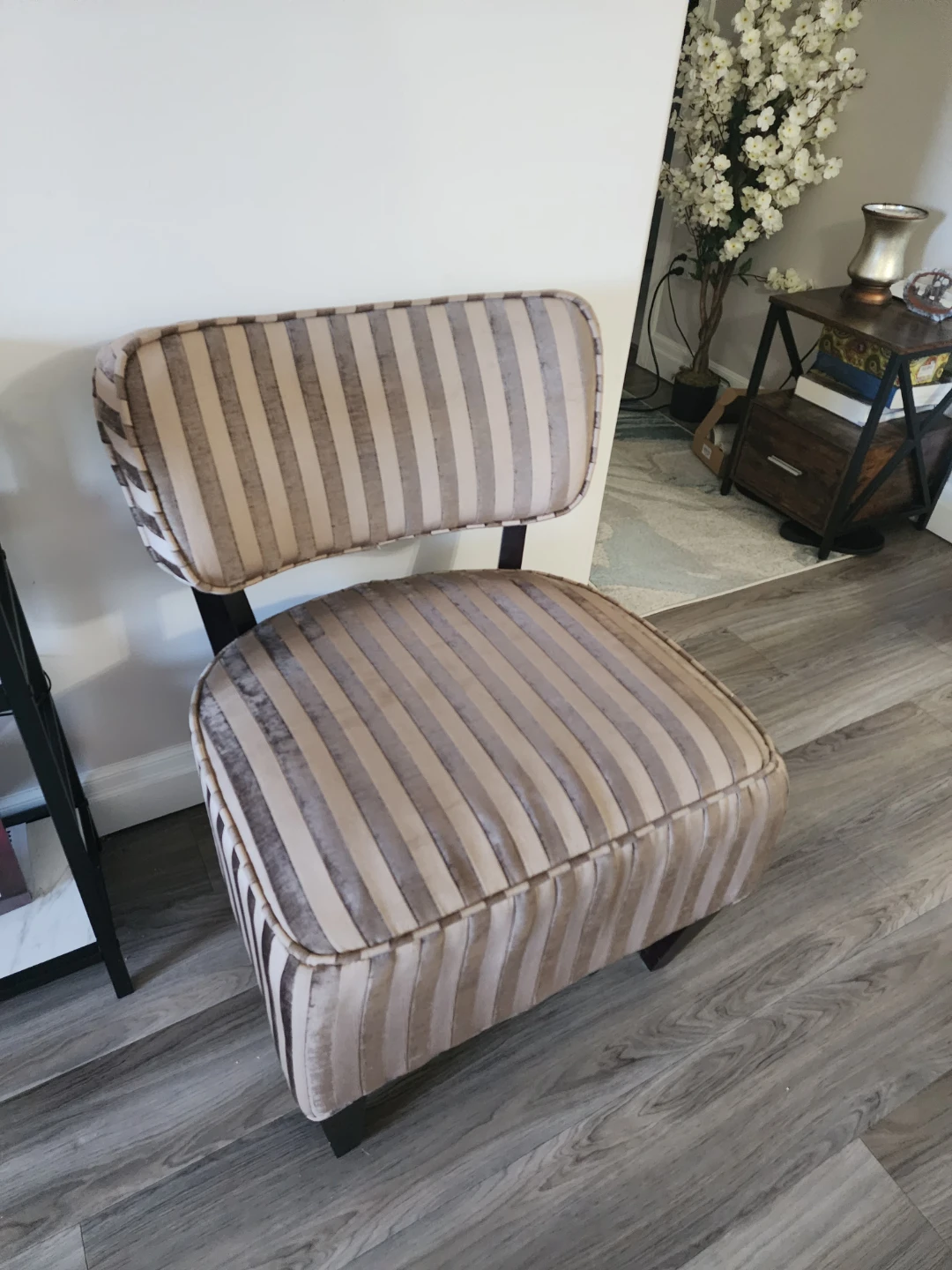 Striped Accent Chair