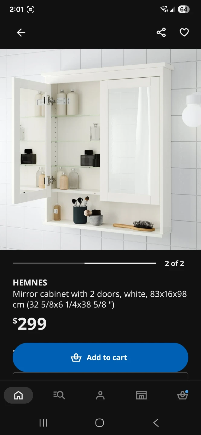 IKEA HEMNES Medicine Cabinet - White - photo 3