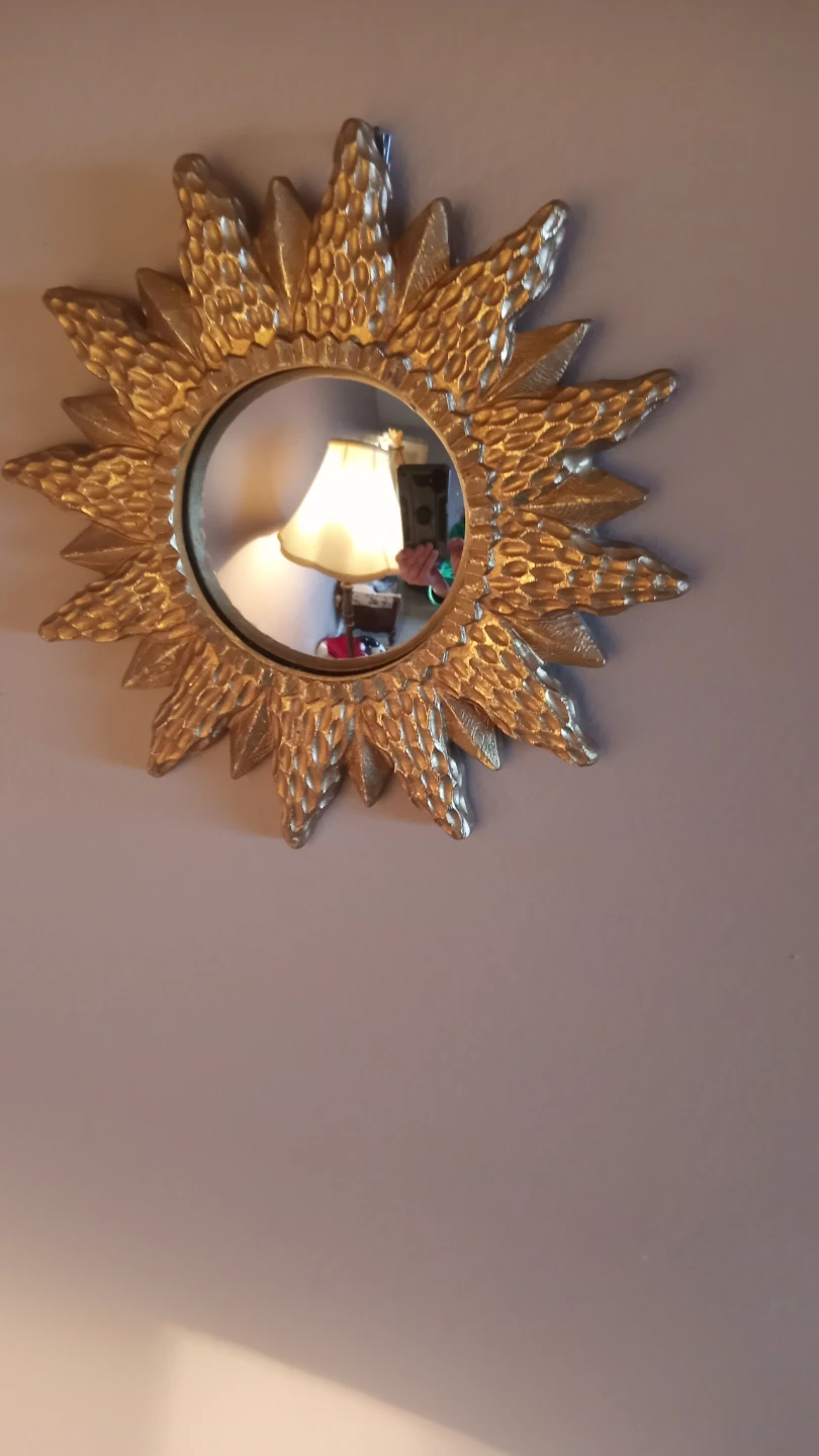 Gold Sunburst bubble mirror - photo 2