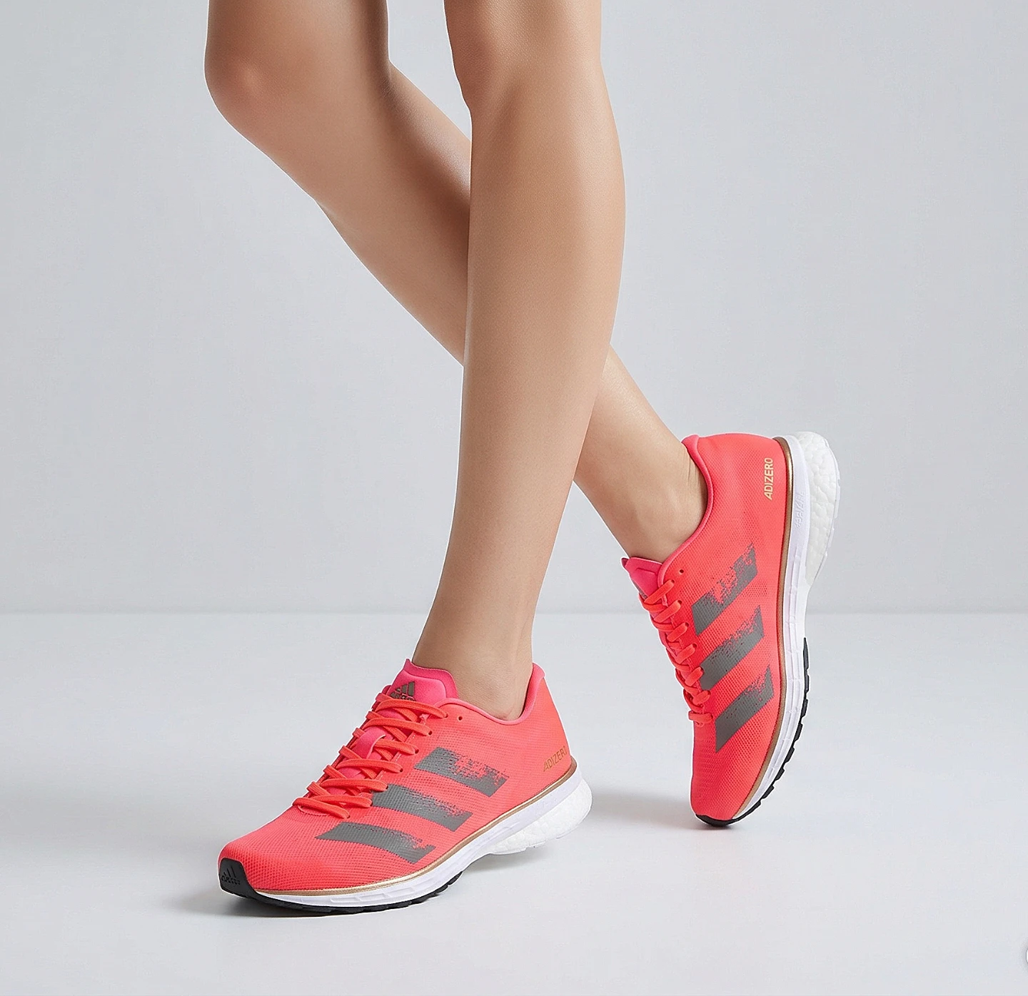 Adidas adizero adios 5 Hot coral pink sneakers Size 7