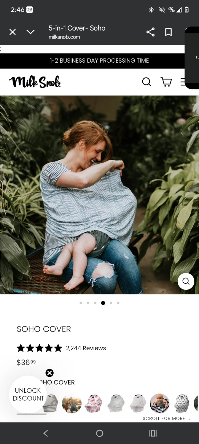 Milk Snob Nursing Cover / Baby Car Seat Canopy - photo 3