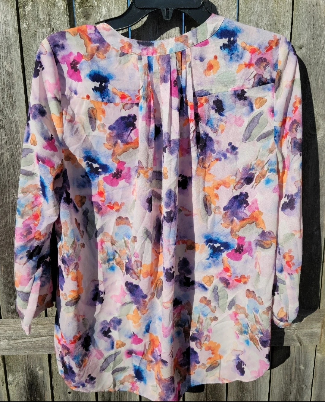 Women's Floral Print Long Sleeve Button-Up Shirt - photo 2