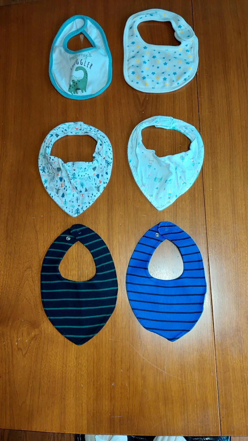 6 Baby Bibs