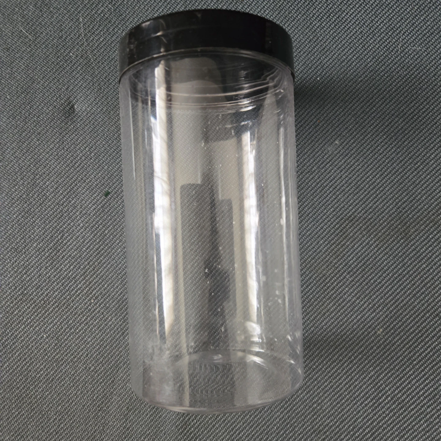 Clear Plastic Container with Black Lid