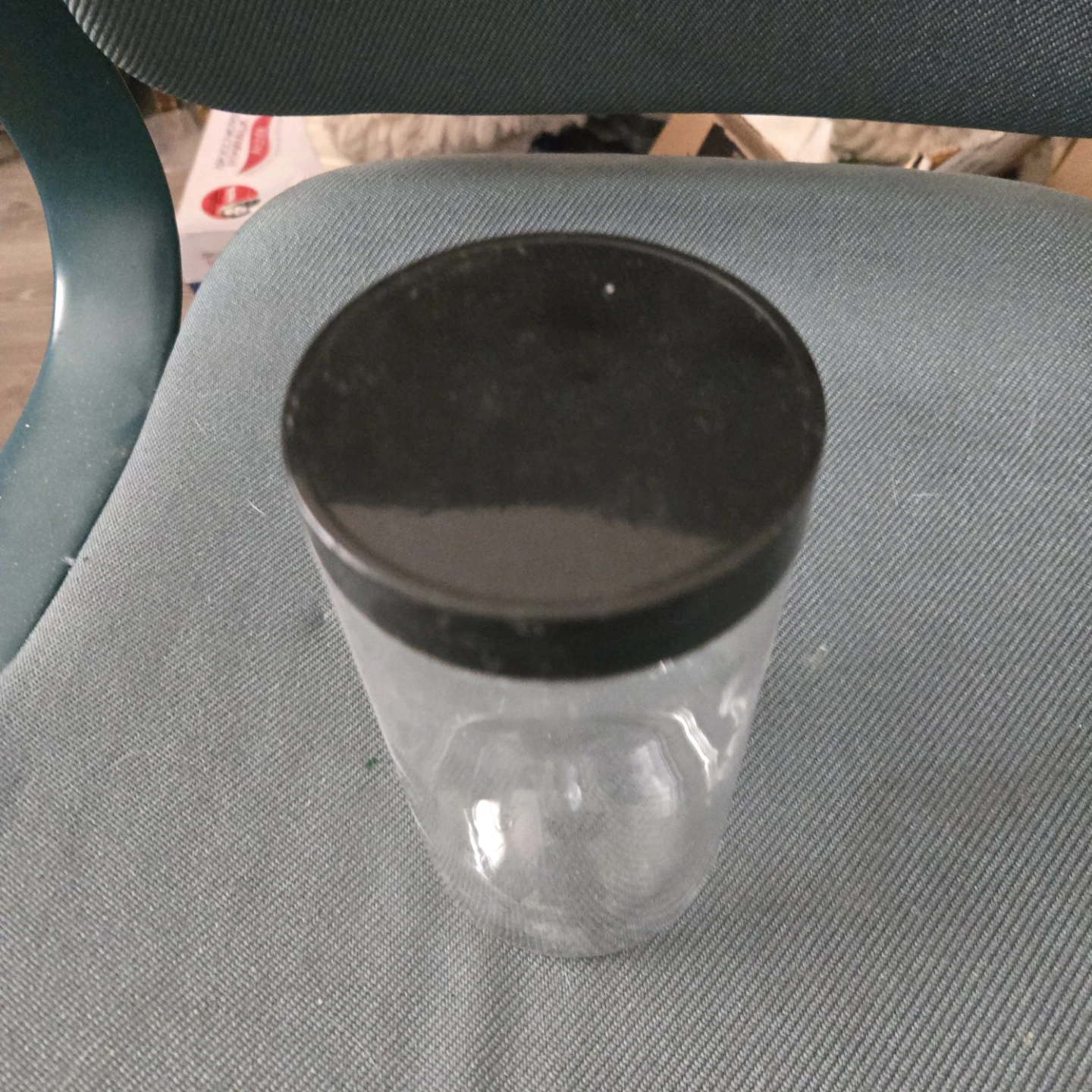 Clear Plastic Container with Black Lid - photo 2