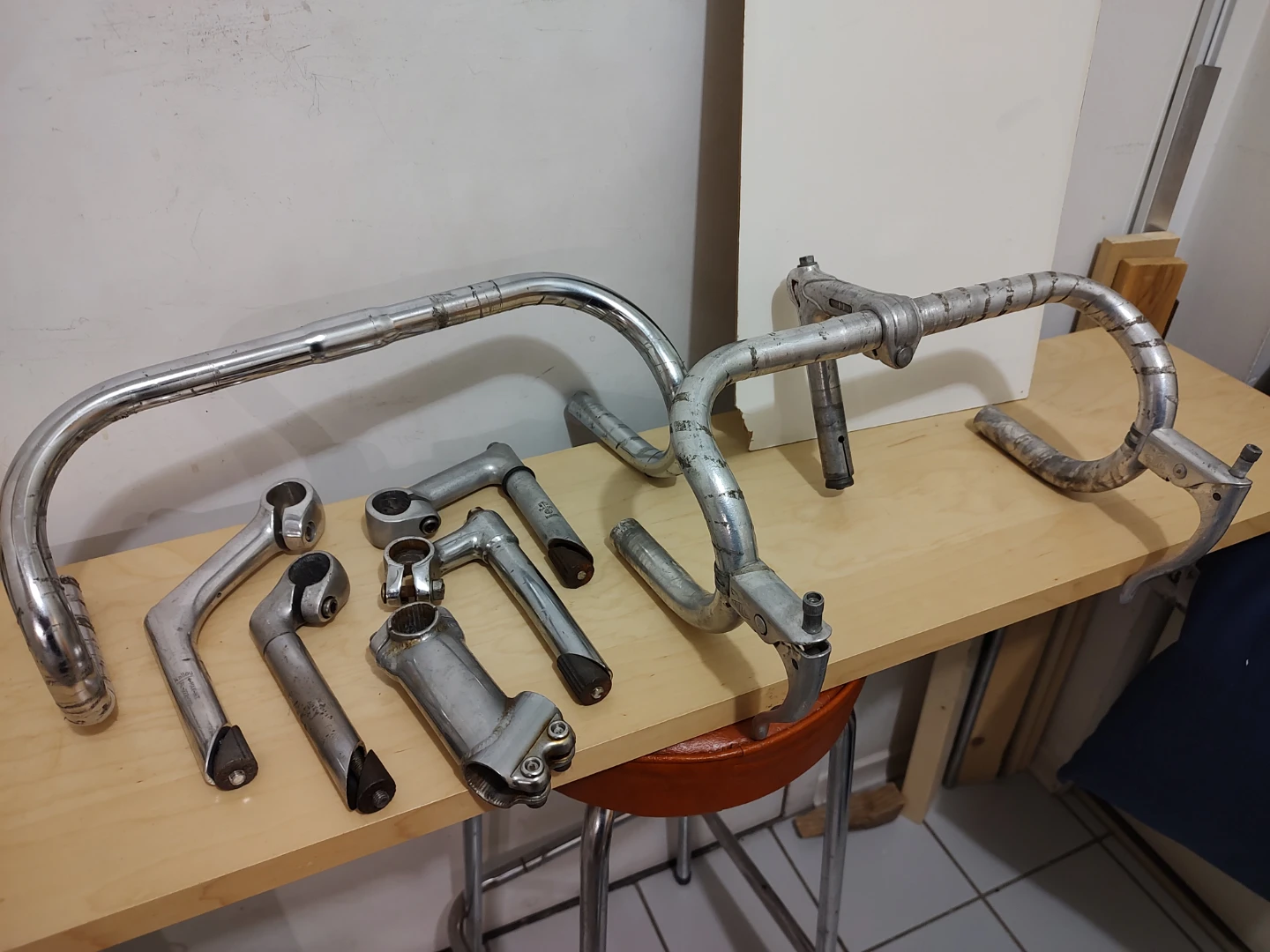 Bike Handlebars & Stems, plus rare brake lever, downtown Toronto