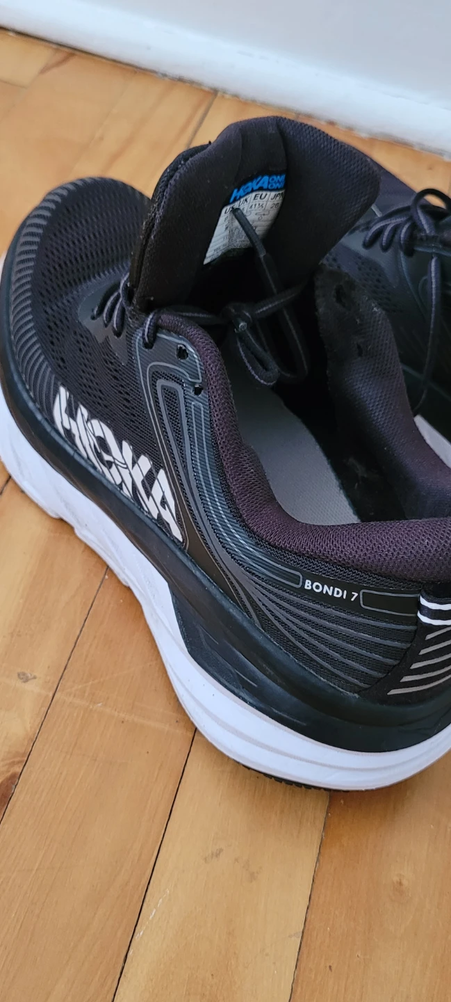 Hoka One One Bondi 7 Running Shoes - Black - Size w9/m8 - photo 4
