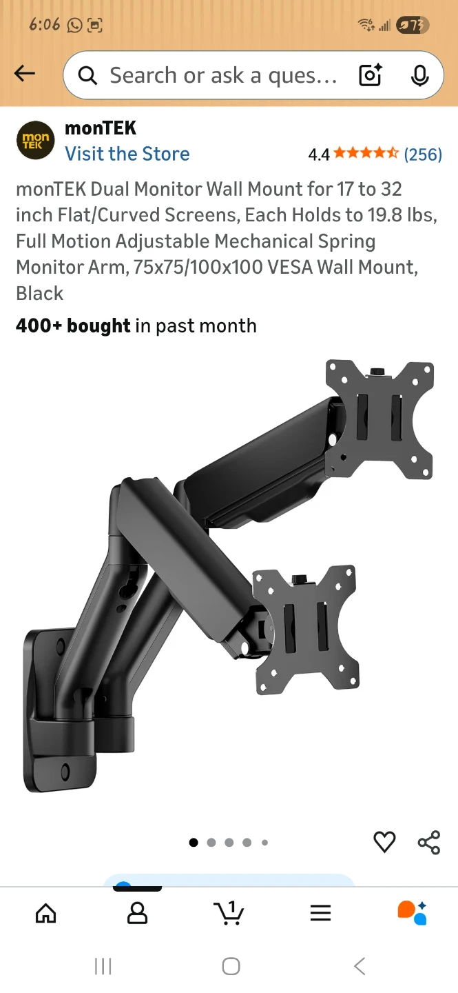 Dual Monitor Wall Mount