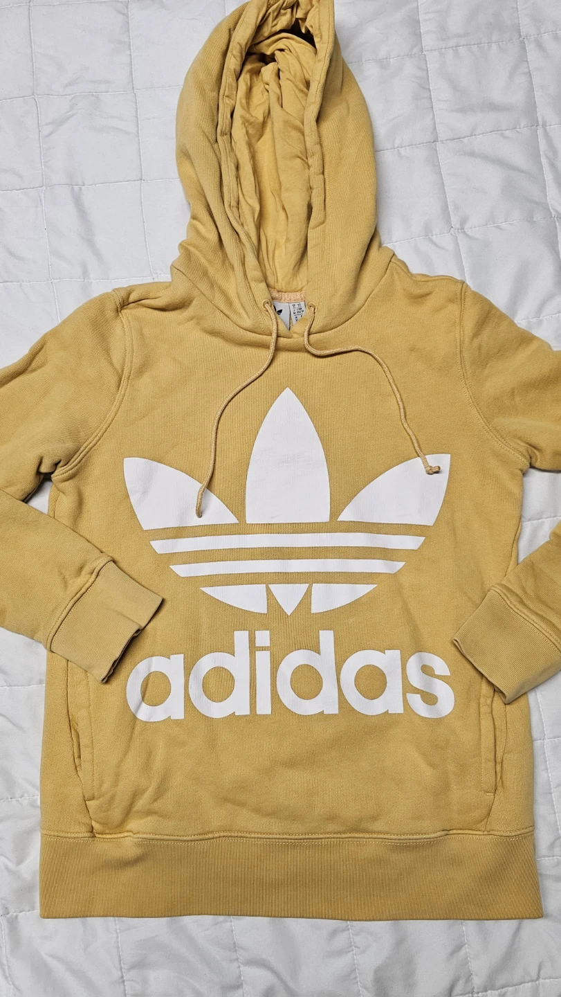 Adidas Trefoil Hoodie - Mustard Yellow - Size XS/TP