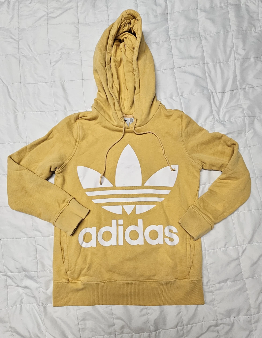 Adidas Trefoil Hoodie - Mustard Yellow - Size XS/TP - photo 3
