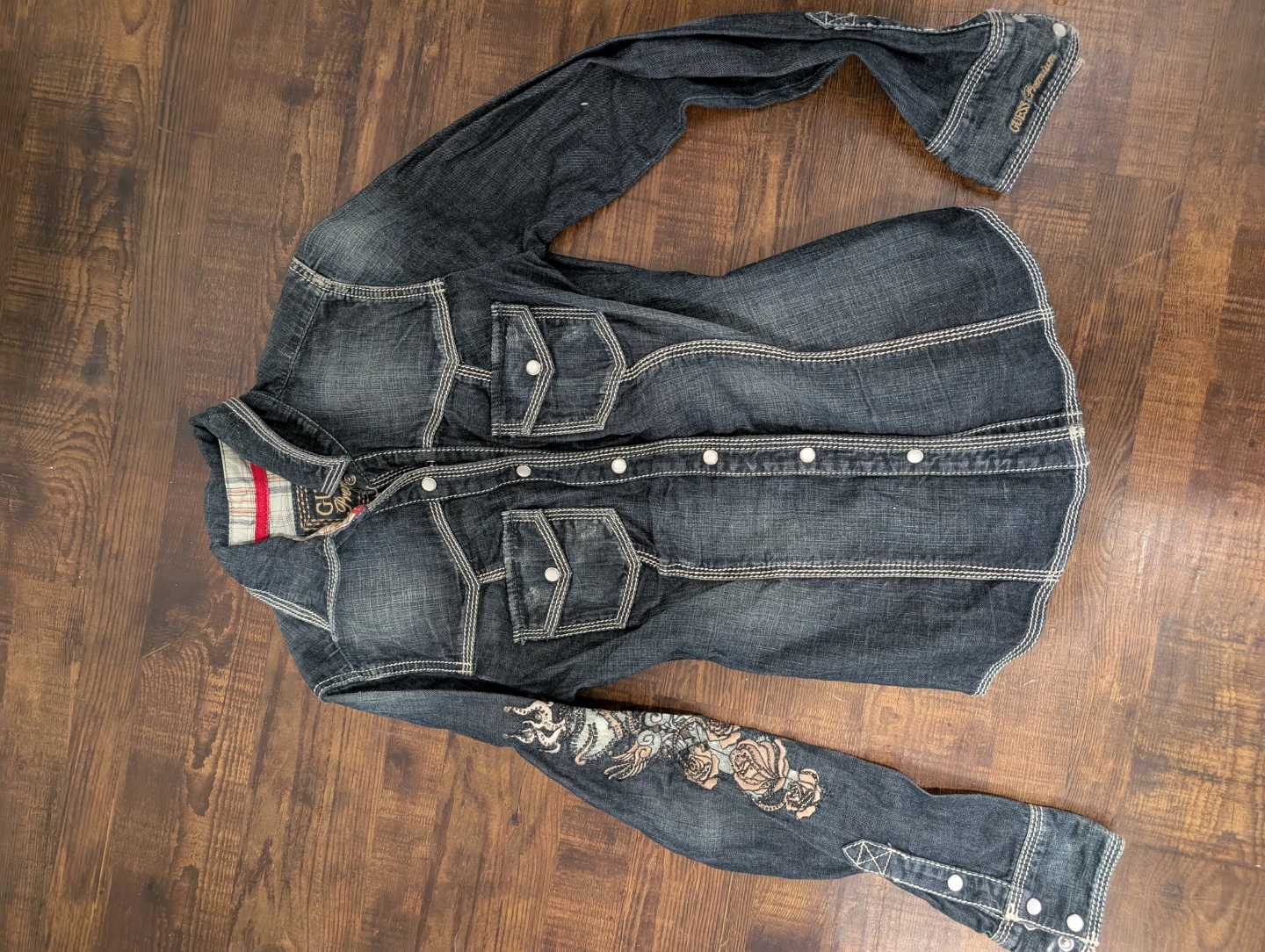 Guess Denim Shirt with Embroidered design