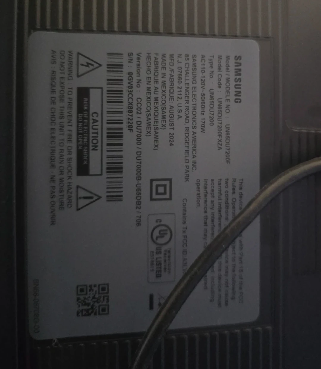 Samsung 65" UN65DU7200F Smart TV - photo 3