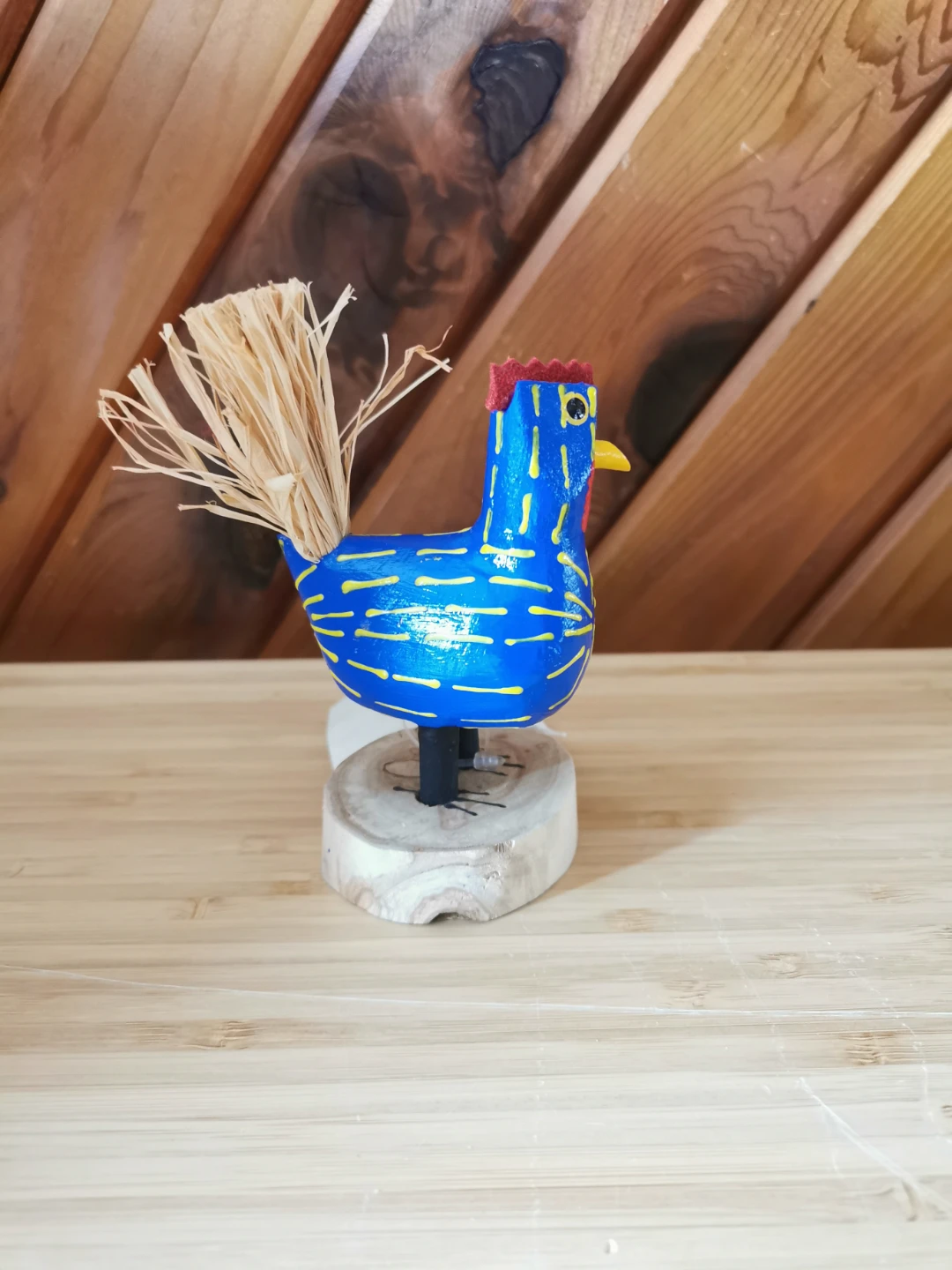 Signed Lawrence Herbert Navajo Folk Art Rooster Carving - photo 3