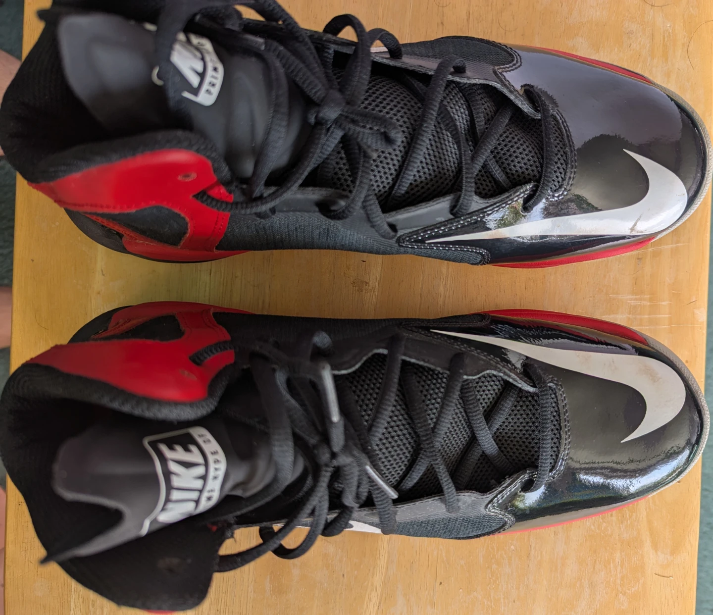 Black and Red Nike Prime Hype Df Basketball Shoes