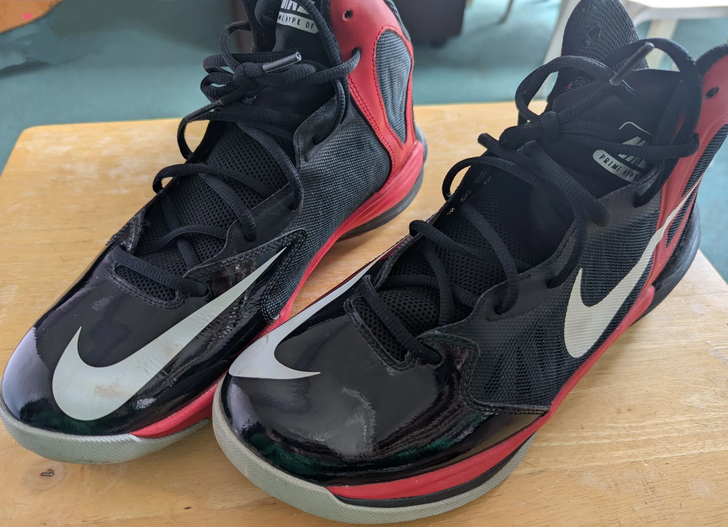 Black and Red Nike Prime Hype Df Basketball Shoes - photo 4