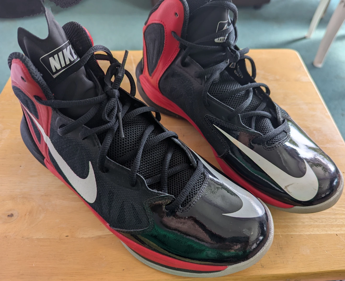 Black and Red Nike Prime Hype Df Basketball Shoes - photo 5