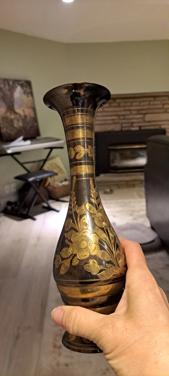 Brass Floral Vase