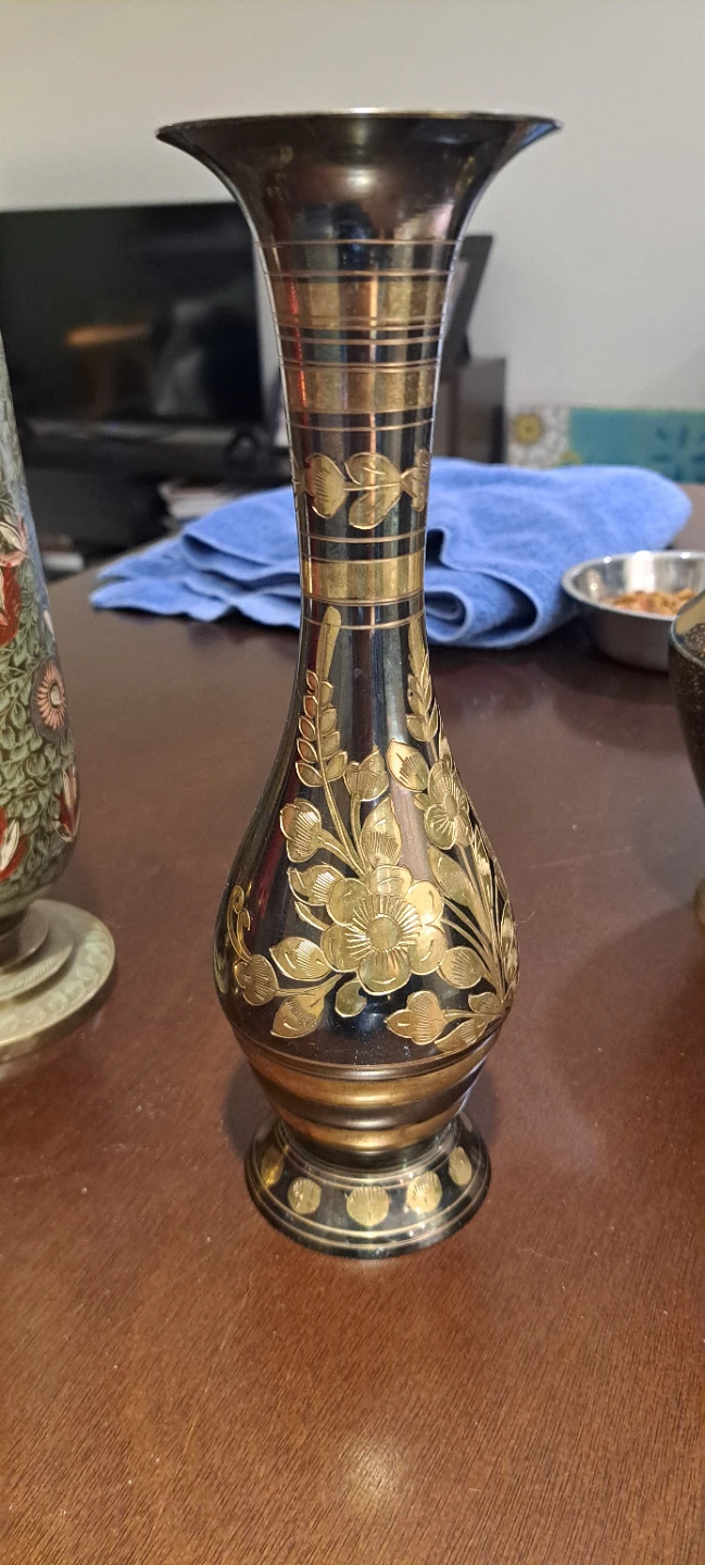Brass Floral Vase - photo 3