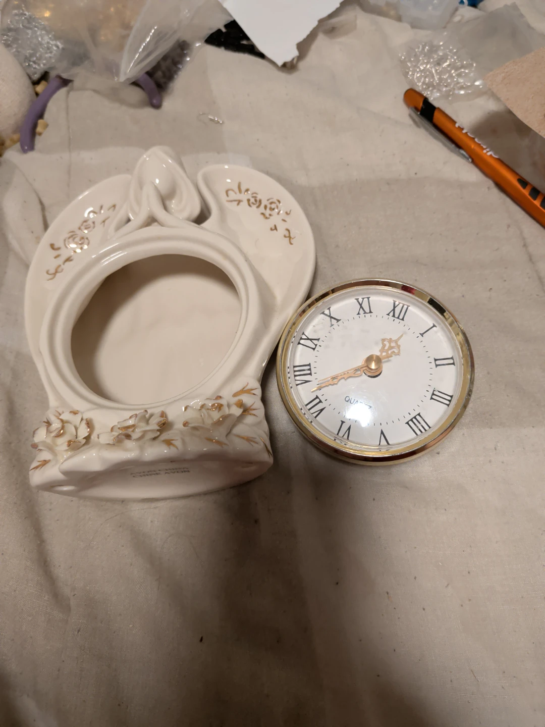 AVON Angel Ceramic Clock