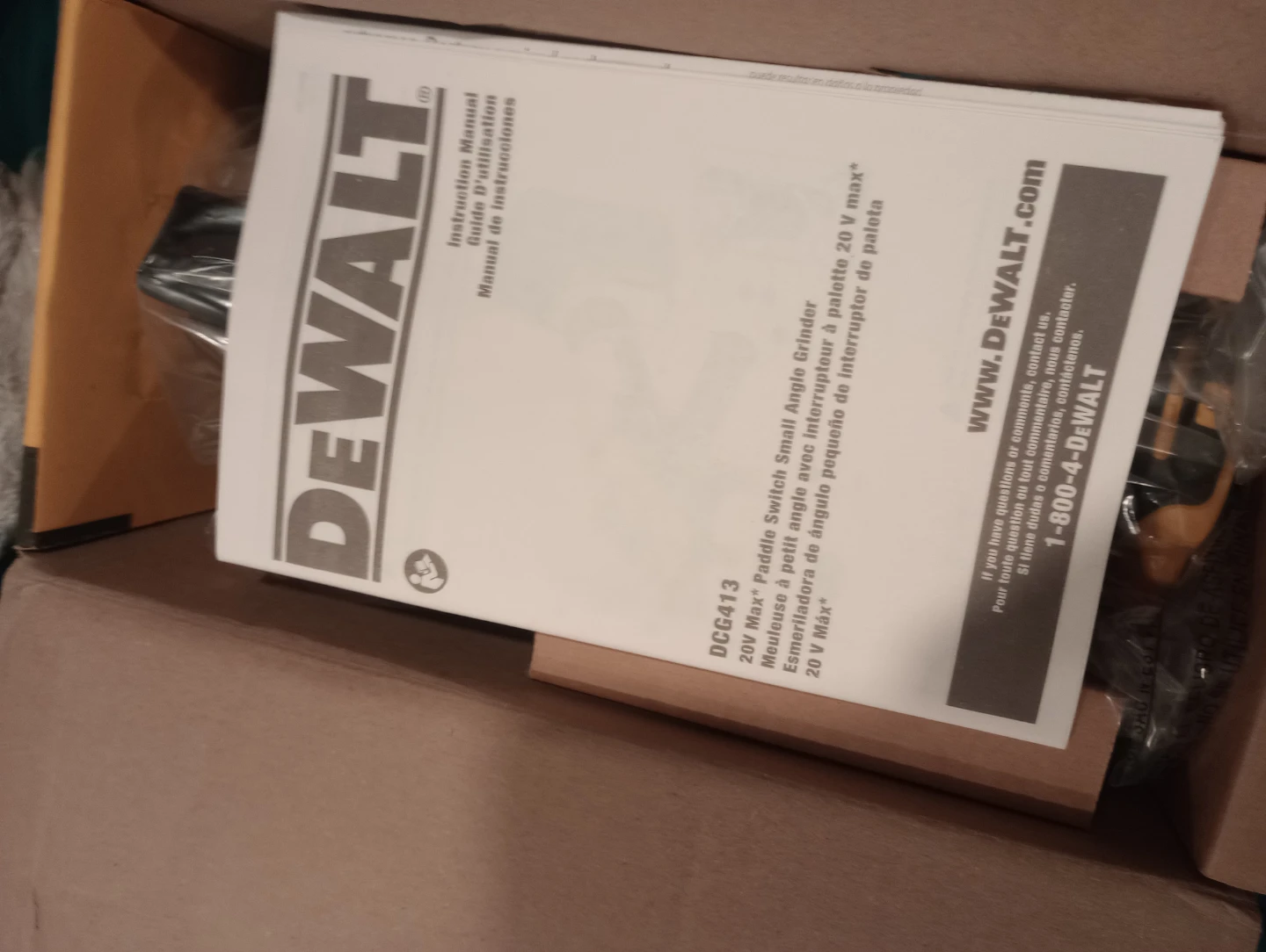 DEWALT DCG413 20V Max* Paddle Switch Small Angle Grinder - photo 2