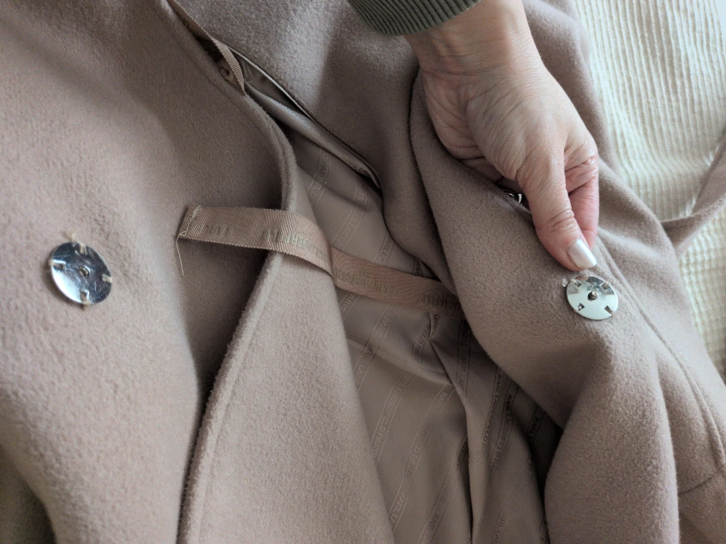 Karl Lagerfeld Paris Wool Blend Belted Coat - photo 4