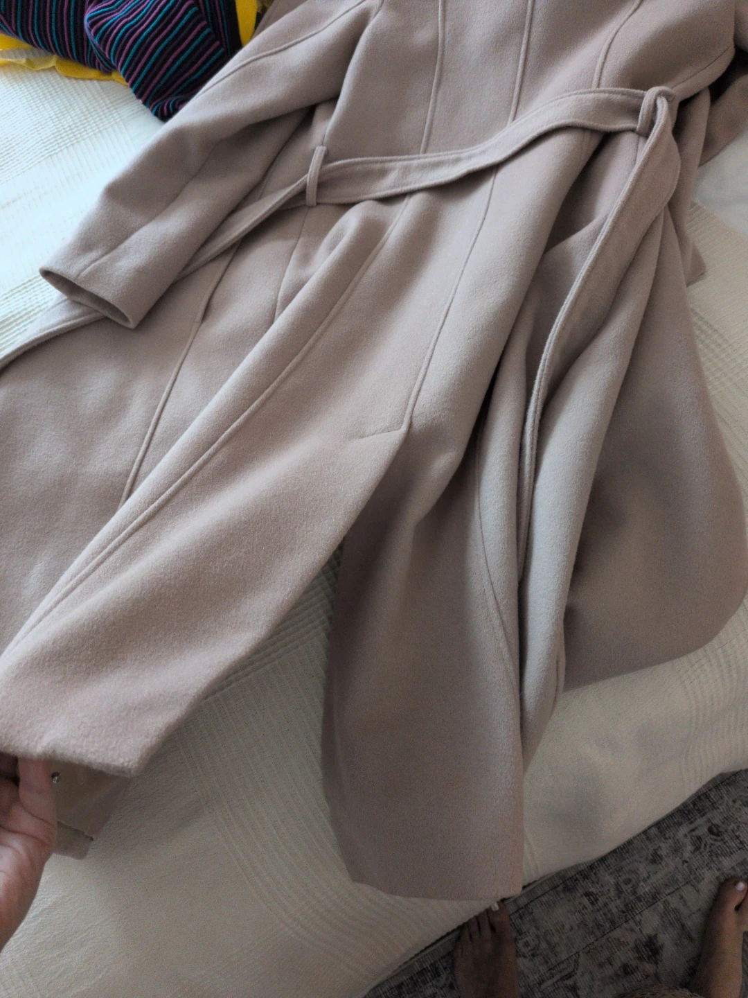 Karl Lagerfeld Paris Wool Blend Belted Coat - photo 5