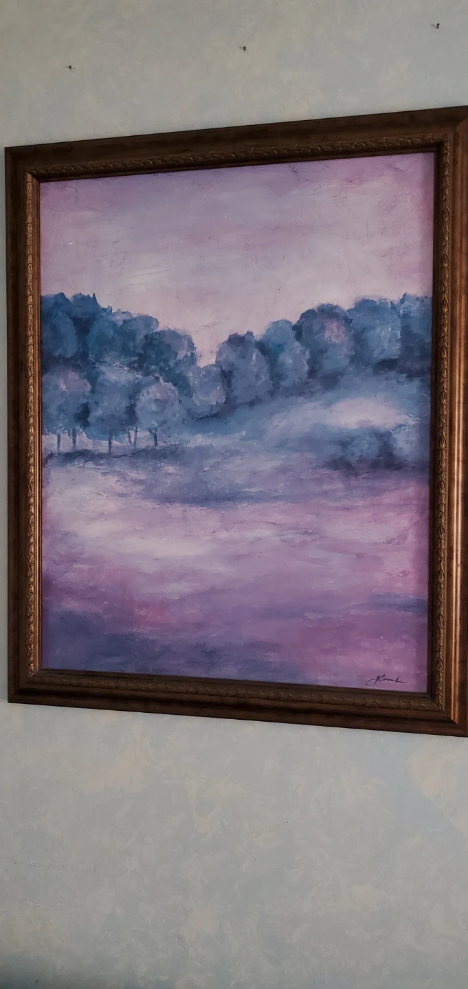 Framed Landscape Painting by J. Combi