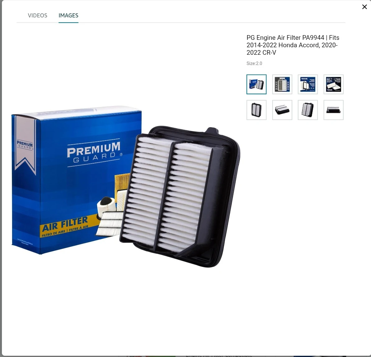 Premium Guard PA9944 Engine Air Filter