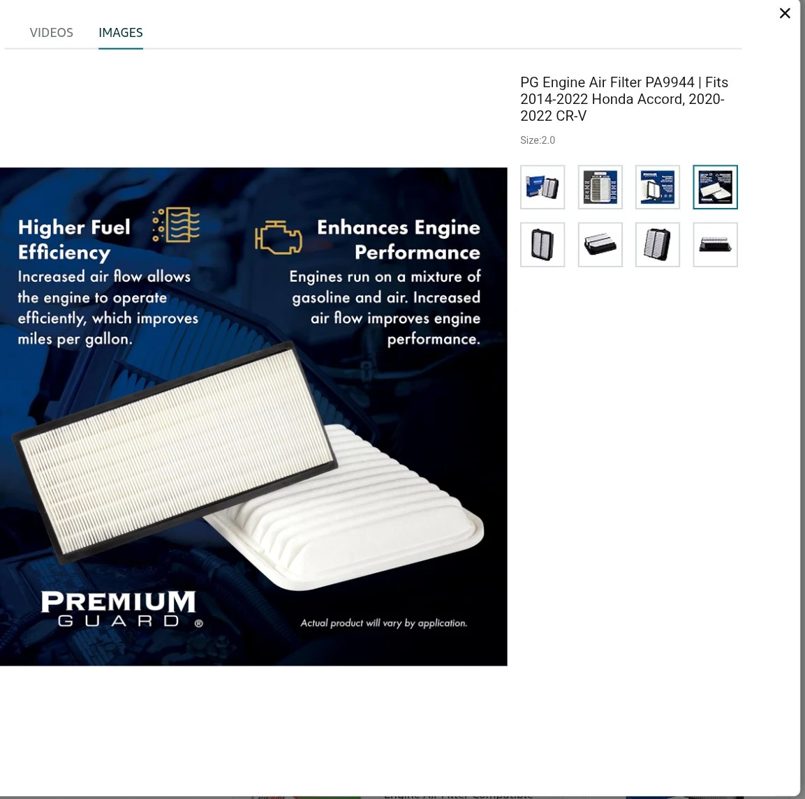 Premium Guard PA9944 Engine Air Filter - photo 5