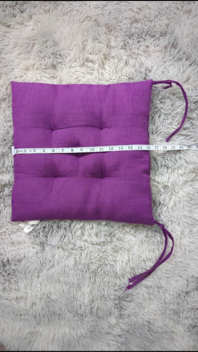Purple Tufted Seat Cushion