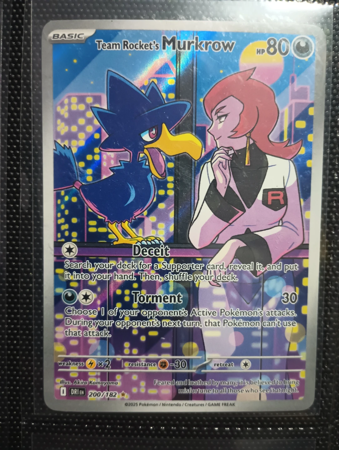 Pokémon Team Rocket's Murkrow Card 200/182