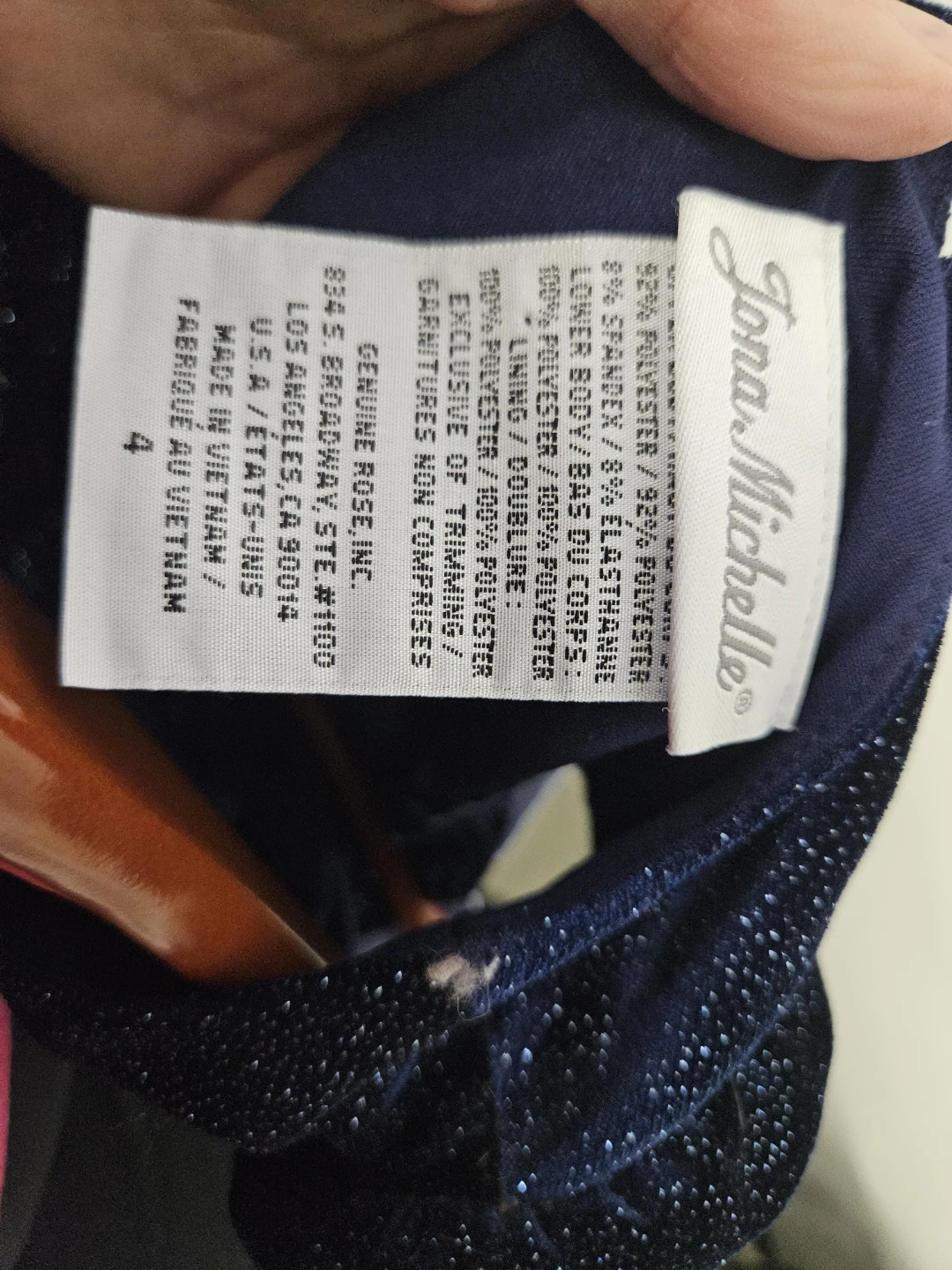Jona Michelle Navy Glitter Dress Size 4 - photo 3