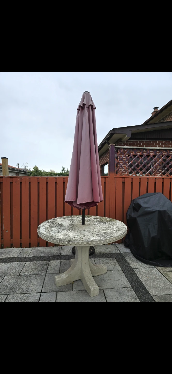 Concrete Patio Table with Umbrella