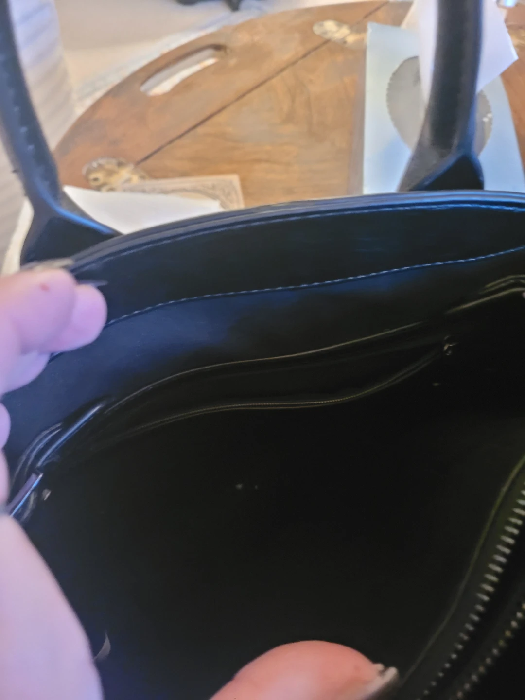 Steve Madden Black Faux Leather Satchel Handbag - photo 3
