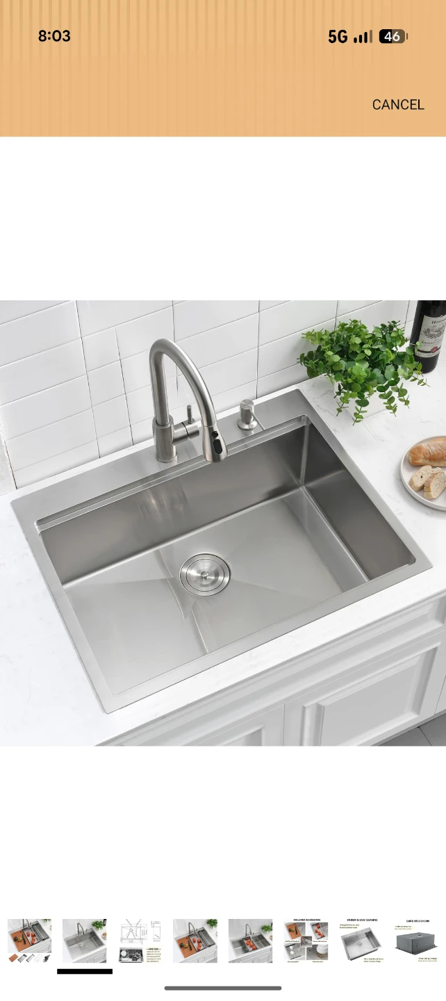 Stainless Steel Kitchen Sink with Accessories - photo 2