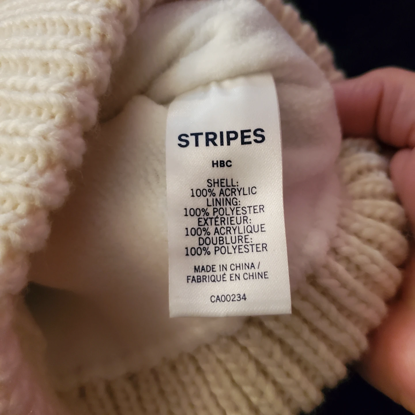 Hudsons Bay Company Stripes Pom Pom Beanie Kids Ages 1-5 Years - photo 2