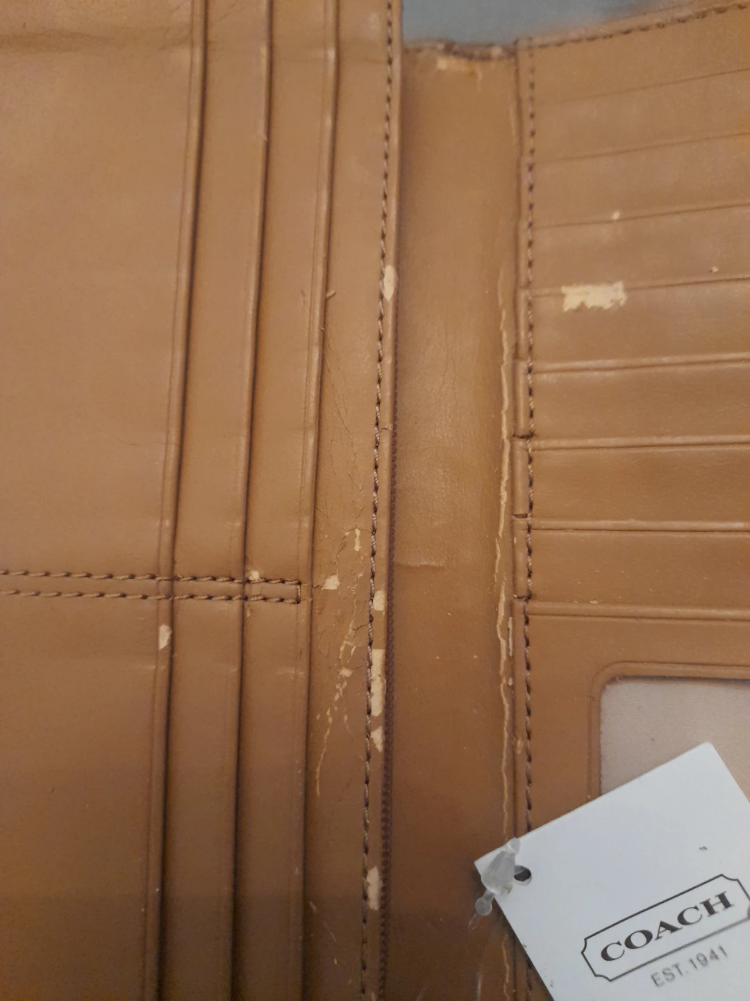 Coach Orange Leather Wallet 🧡 *Read listing* - photo 5