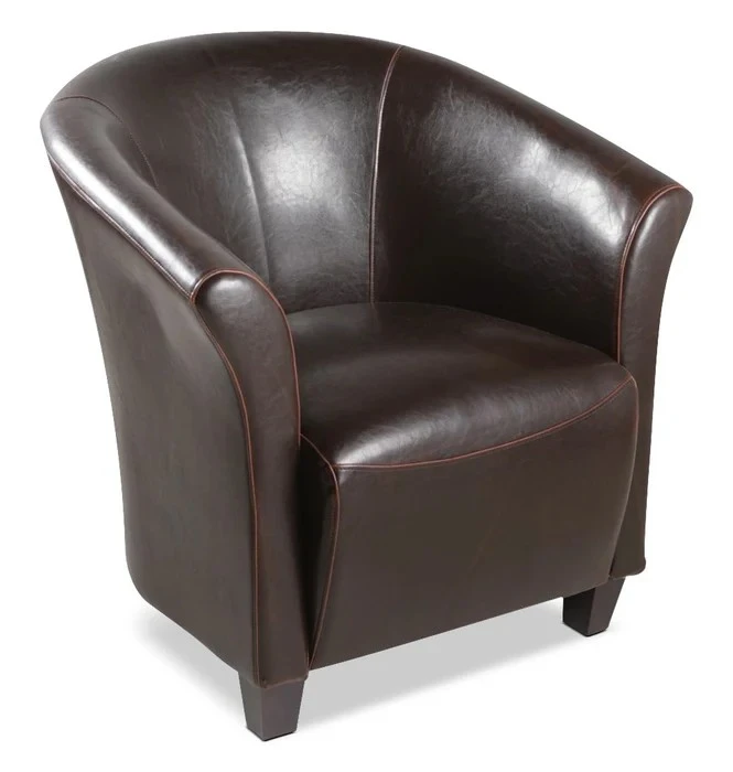 FREE - 2 Brown Faux Leather Armchair - photo 2