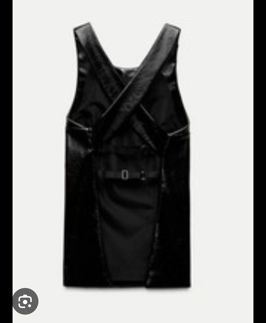 Zara Black Faux Leather Top S - photo 3