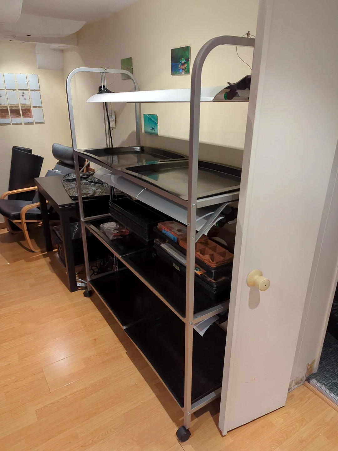 Grow Light Shelf Unit with Trays - photo 2