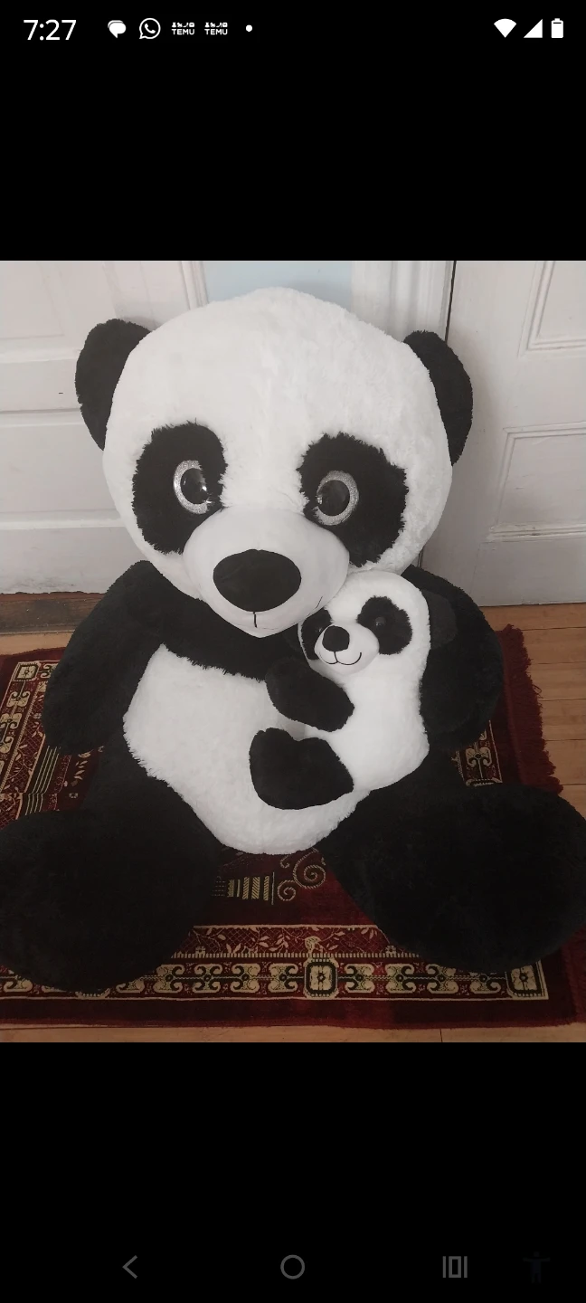 Giant Plush Panda Bear with Baby Panda - photo 4