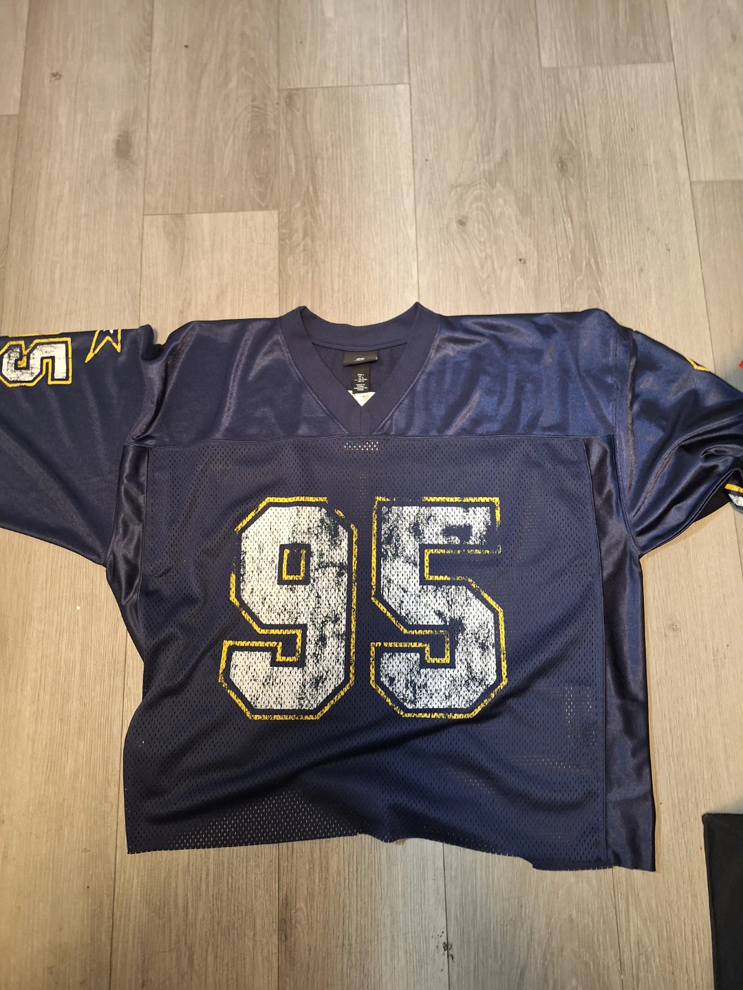 H&M Navy Blue Football Jersey Size L