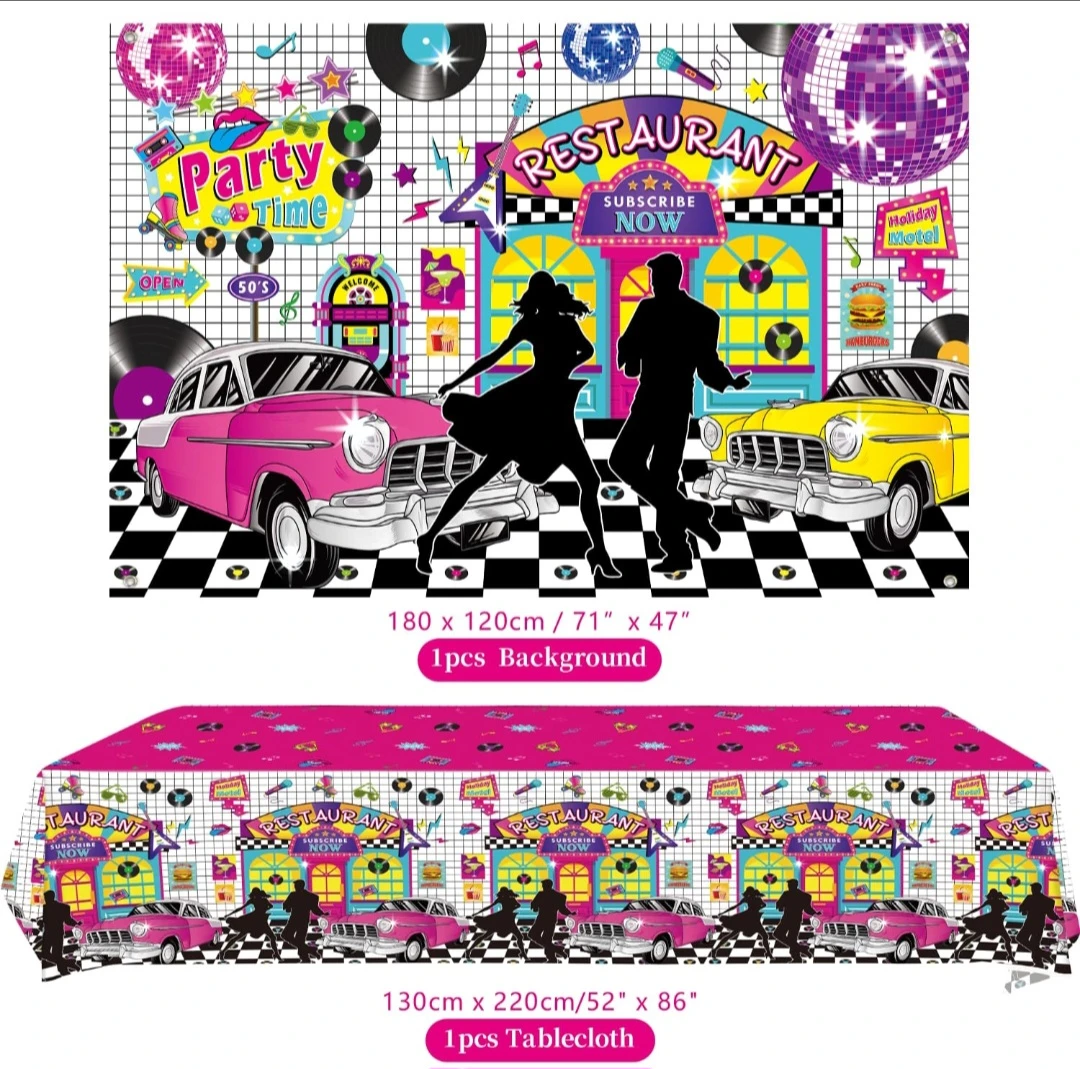 50s Rock and Roll Diner Party Supplies Set - photo 3